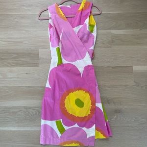Marimekko floral summer wrap dress